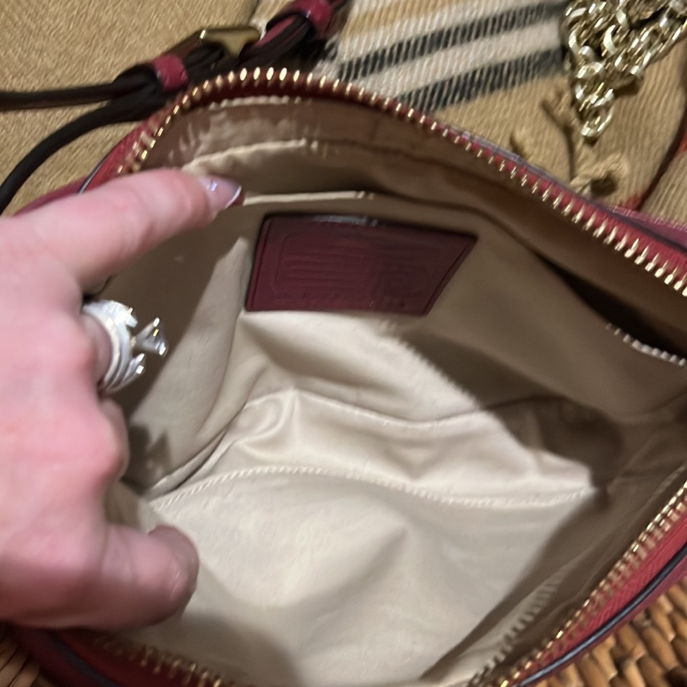 Coach Cross Body Bag Chain Handles Gem